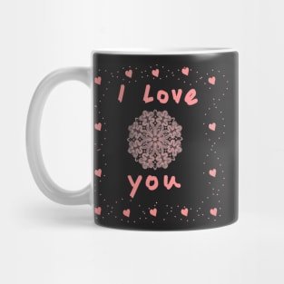 I Love You Hearts and Lace Mug